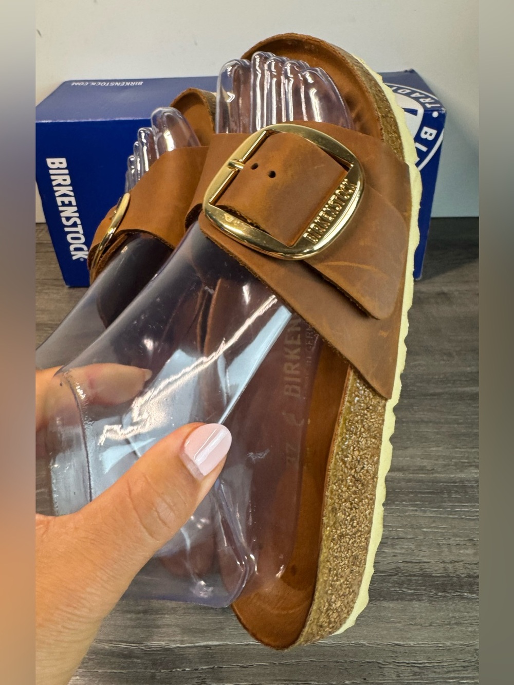 Birkenstock Madrid Big Buckle Antique Cognac Oiled Leather 37/US6.5-7 $155 - Picture 10 of 11